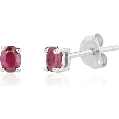 Jan Kos jewellery Stříbrné náušnice s rubínem MHT-4687/S300