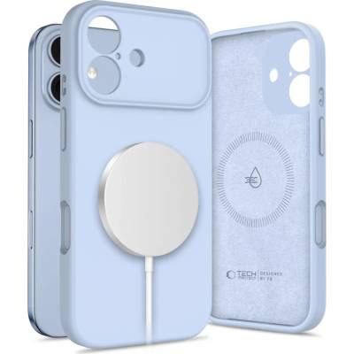 Tech-Protect Силиконов MagSafe калъф за iPhone 17 Mist Blue (5906302334506)