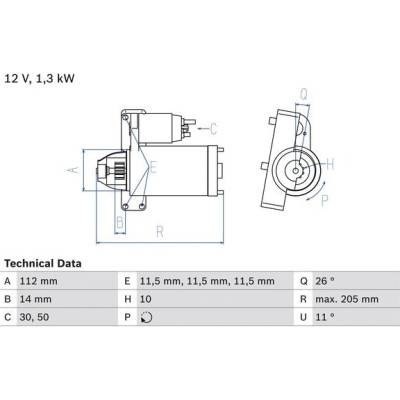 BOSCH STARTER 0 986 023 480