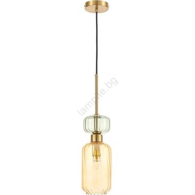 MILAGRO Пендел MOLLY 1xE14/40W/230V Ø 12 см златист/оранжев/зелен (MI2688)