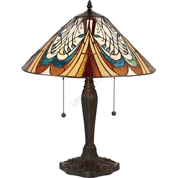 Endon Lighting 64163 - Настолна лампа Tiffany HECTOR 2xE27/60W/230V Ø 40 см (EN0304)