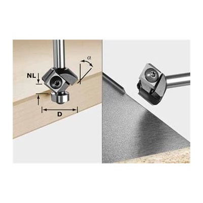 Festool S8 HW 45° D27 12x12 KL Fazetovací fréza s výměnnými břity HW 499807