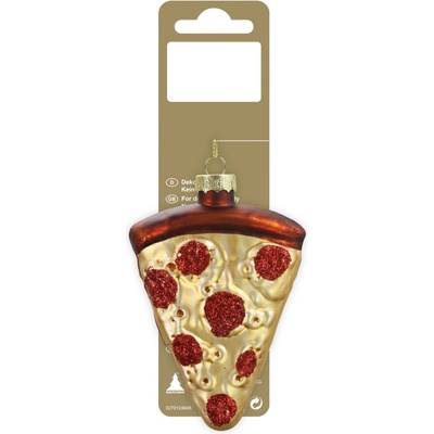 GEROMA Sklenená vianočná ozdoba pizza 10 cm 1 ks