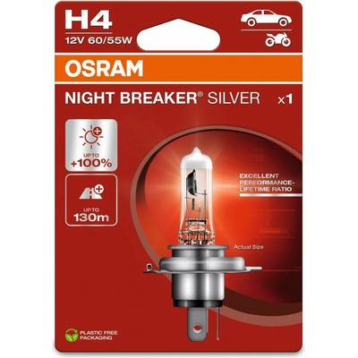 Osram Night Breaker Silver H4 P43t 12V 60/55W 64193NBS-1BL