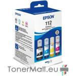 Epson Комплект 4 бутилки с мастило EPSON 112 EcoTank Cyan, Yellow, Magenta, Black, C13T06C64A