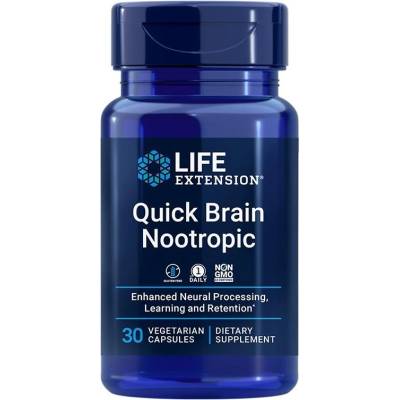 Life Extension Quick Brain Nootropic, 30 капсули, Life Extension (02406 LE)