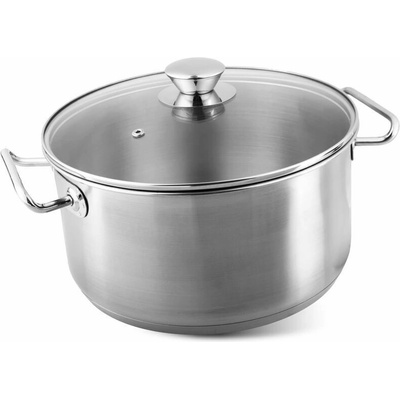 MagicHome Kastról Chloe hrniec 26 cm 6,6 l so sklenenou pokrievkou nerez