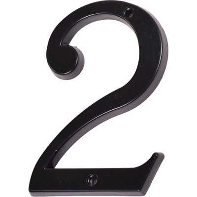 Číslo " 2 " čierne 120mm Čierna