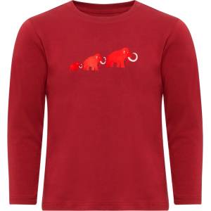 Mammut Детска блуза с дълъг ръкав Mammut Kid's Mammut Core Longsleeve Logo Longsleeve - Dark Mammut Red - размер 104 (EU) (704-5544-0611)