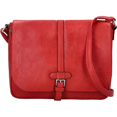 Trendy dámská koženková crossbody kabelka Relinda červená