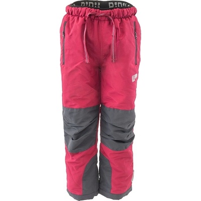 Pidilidi kalhoty sportovní outdoorové podšité fleezovou podšívkou červená