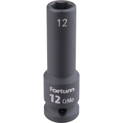 Fortum машинна (ударна) муфа 1/2", 12 mm, L 78 mm, почернена, FORTUM