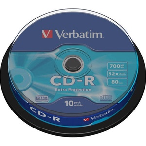 Verbatim Диск CD-R Verbatim 700MB DLP EP оп. 10