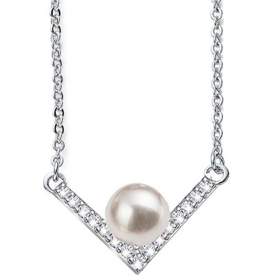 Oliver Weber Elegantný náhrdelník s perlou a kryštály Swarovski Point Pearl 12160
