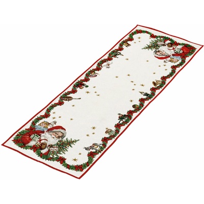 VILLEROY & BOCH Vánoční textilní běhoun Toy's Fantasy Santa 49x143 cm