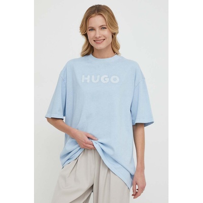 Hugo Памучна тениска hugo в синьо 50514524 (50514524)