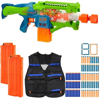 Nerf Elite 2.0 Double Punch F6363 30 šípů 2 x zásobníky vesta