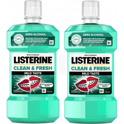 Listerine Clean & Fresh Mild Taste 500 ml – Hledejceny.cz