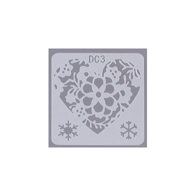 Šablona plast SRDCE 13x13 cm