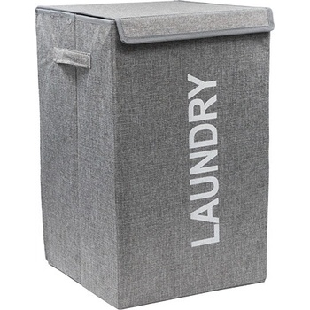 Кош за мръсно пране текстил сгъваем с дръжки 53х33х33 (02-19226)