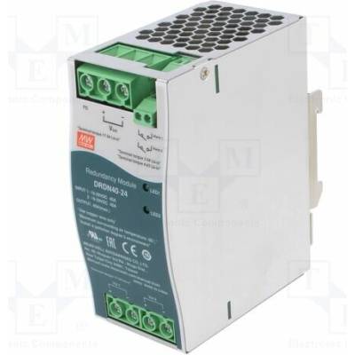 MEAN WELL DRDN40-24 Redundantní modul; na lištu DIN; 24VDC; 40A; 19÷29VDC; -40÷80°C