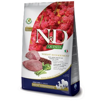 Farmina N&d dog grain free quinoa weight management lamb, broccoli medium & maxi - за възстановяване и поддържане на идеално телесно тегло, за кучета над 1 година, с агнешко месо, киноа, броколи и аспержи - 7 кг pnd0700090