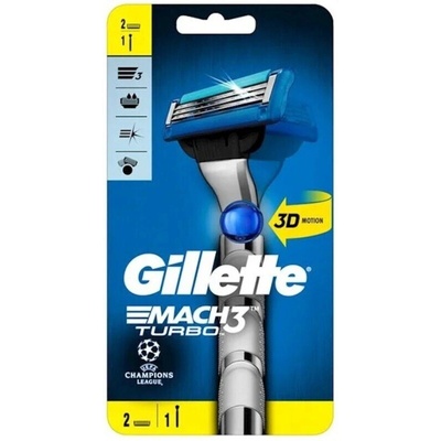 Gillette Mach 3 Turbo, самобръсначка+2ножчета (4592300202)