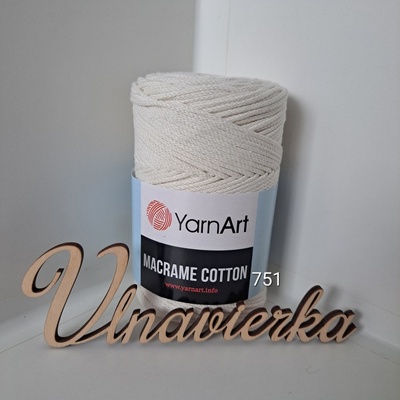 YarnArt Macrame Cotton 752 smotanová 2mm