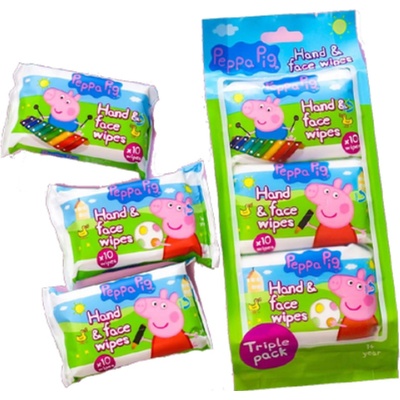 Peppa Pig Prasátko Pepa ubrousky vlhčené 3 x 10 ks