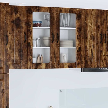 vidaXL Горен кухненски шкаф Димян дъб 80 x 31 x 80 см Инженерно дърво (885070)