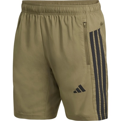 adidas Мъжки къси панталони adidas Workout Essentials Base 3 Stripes Woven Short Shorts - Olive Strata / Black (012-4679-0313)