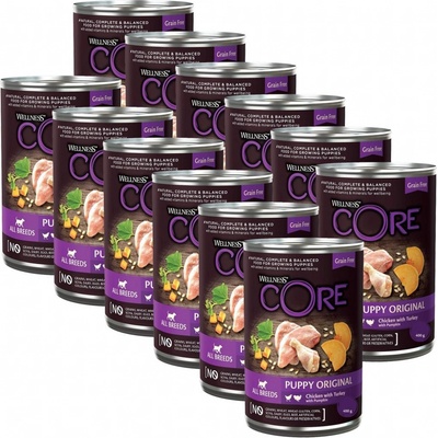 Wellness Core Dog Puppy kura a morka 12 x 400 g