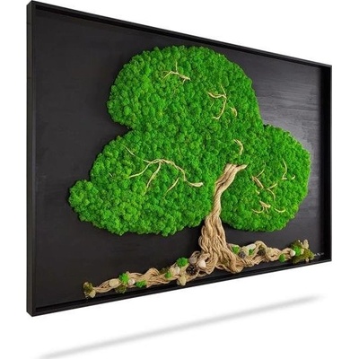Machový obraz STROM ARLES, 120x60cm, drevený čierny rám