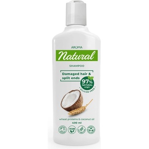 Арома Шампоан aroma natural ЗА УВРЕДЕНА КОСА С ЦЪФТЯЩИ КРАИЩАПшеница и Кокосово мляко 400 мл (а-56576787)