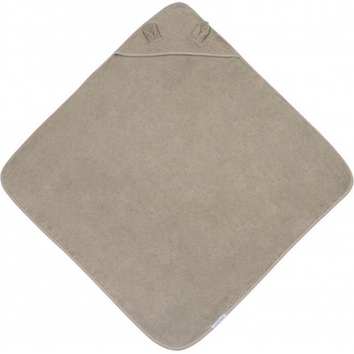 Canpol Babies Měkká osuška s kapucí a ušima 100x100cm MEDVÍDEK šedá