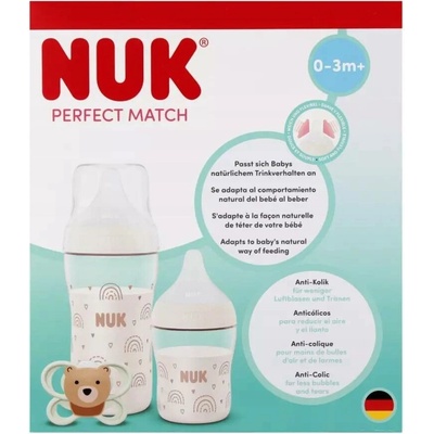 Nuk Perfect Match sada 2 lahví + dudlík Start