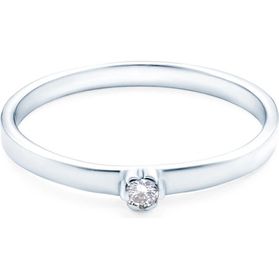SAVICKI Годежен пръстен Solitaire: бяло злато. диамант