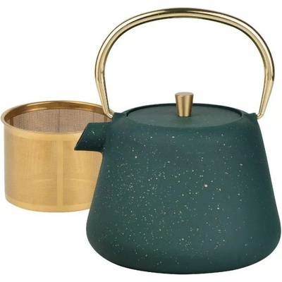 Kinghoff Чайник с инфузер Kinghoff KH 1933, 1 л, Профилиран чучур, Чугун, Емайлирана вътрещност, Зелен (9999KH1933)