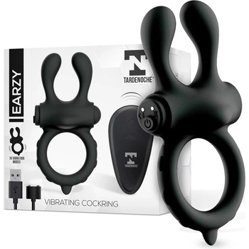 Image 1 of Tardenoche Earzy Vibrating Cockring with Remote Control Black