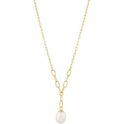 Preciosa Nežný pozlátený náhrdelník s pravou perlou pearl heart 5356Y01