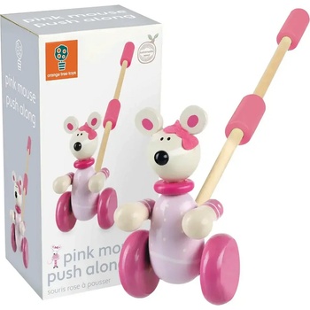 Orange Tree Toys Дървена Буталка с розово мишле в кутия - Animals (OTT02333)