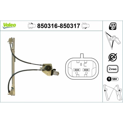 Mechanizmus zdvíhania okna VALEO 850317
