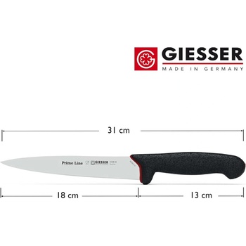 GIESSER PrimeLine 12308 18 Kасапски нож, право острие 18 см, , GIE. 12308.18 (GIE.12308.18)