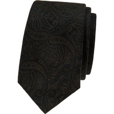 Avantgard Kravata Slim Lux 571-81418 hnědá