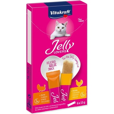 Vitakraft Jelly Lovers kuracie a morčacie 6 x 15 g