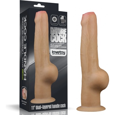 LoveToy Dual Layered Handle Cock 11" Flesh