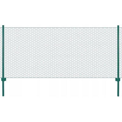 VidaXL Pletivo se sloupky, ocel, 25 x