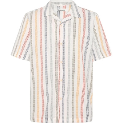 KnowledgeCotton Apparel Мъжка риза с копчета KnowledgeCotton Apparel Organic Cotton Striped Shirt - Multi Color Stripe - размер XL (033-3206-0213)