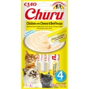 Churu cat mäsové pyré kura hovädzie a syr 56 g