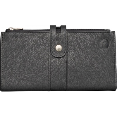 Delis Дамски портфейл Delis, Milada PT1225, естествена кожа, черен (PT1225)